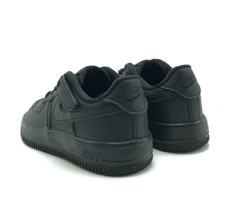 *NEW* Pre-School Kids Nike Air Force 1 Low Easy On (PS) Black/Black (FN0237 001)