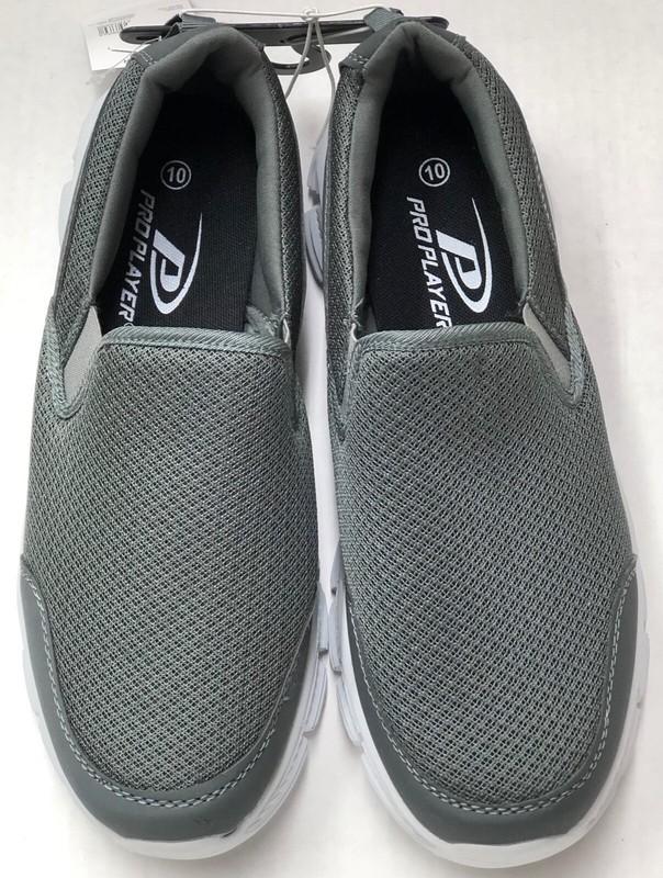 NEW Pro Player Mens Black Gray Comfort Footwear Low Top Sneaker Shoes Size 10/11
