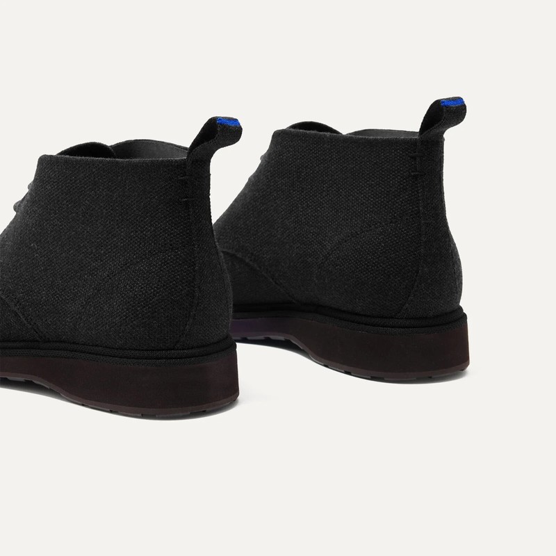NEW ROTHYS The Chukka Boot In Black SHOES CASUAL MERINO WOOL MENS SIZE 11