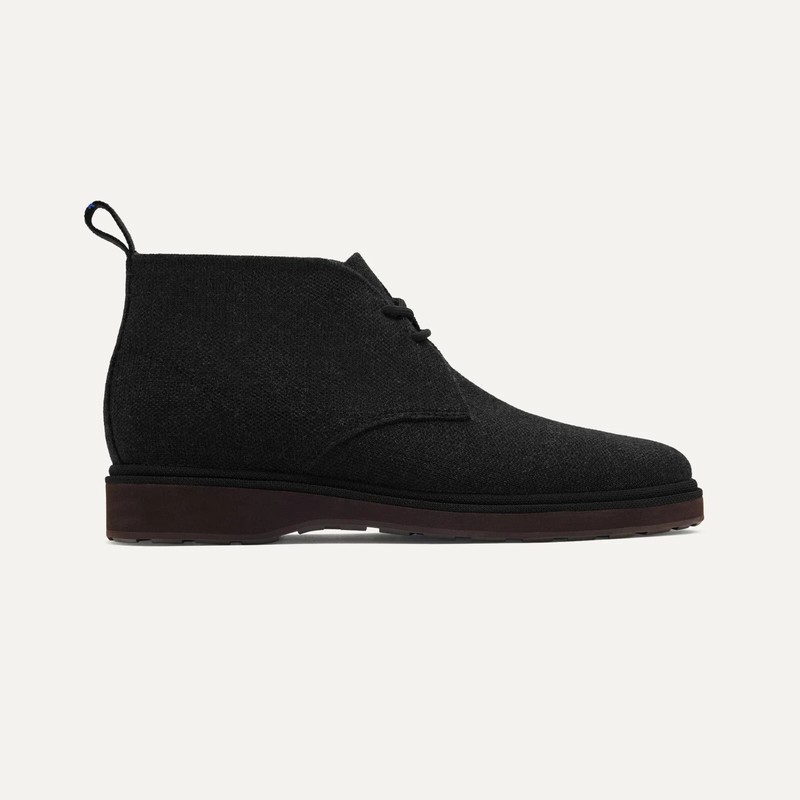 NEW ROTHYS The Chukka Boot in Black SHOES CASUAL MERINO WOOL MENS SIZE 11