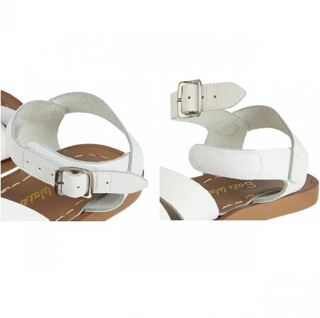 New Salt Water Sandals Original 883V H&L White Leather Sandals Baby 3 NIB