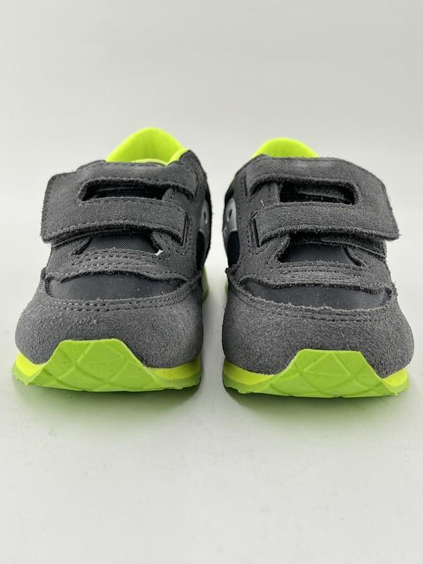 New SAUCONY Originals SZ 8.5 M BOYS BABY JAZZ HOOK & LOOP Sneaker GREY & WHITE