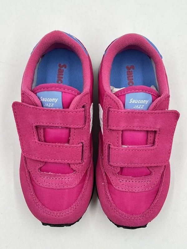 New SAUCONY Originals SZ 9 M GIRLS BABY JAZZ HOOK & LOOP Sneaker In MAGENTA