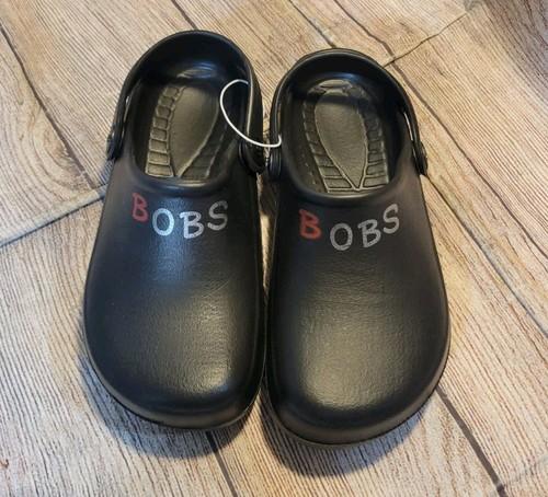 New Skechers Bobs Croc Shoes Summer Sunny Po Girl Kids Youth Size 4 Black (34EU)