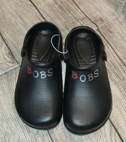 New Skechers Bobs Croc Shoes Summer Sunny Po Girl Kids Youth Size 4 Black (34EU)