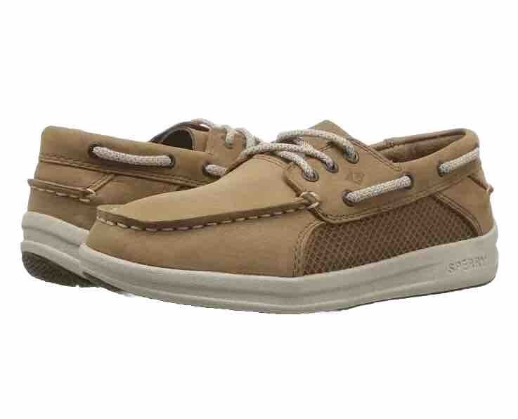 NEW Sperry Gamefish Size 6 M Leather Boat Shoes Big Kids Boys YB56564 Dark Tan