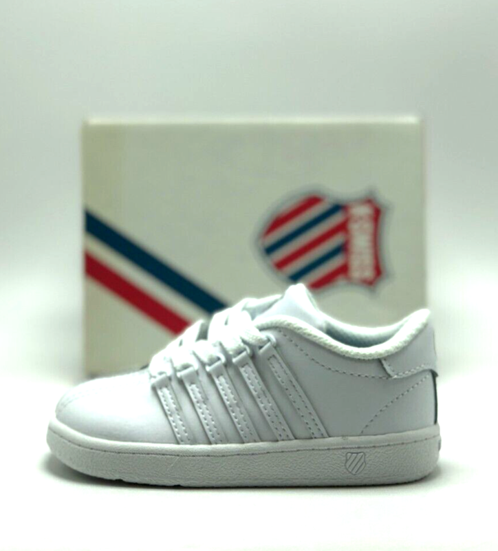 *NEW* TODDLER BABY K-SWISS CLASSIC VN LOW (TD) WHITE/WHITE (23343 912) 