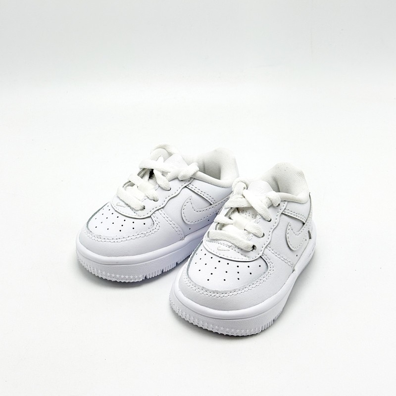 *NEW* TODDLER BABY NIKE AIR FORCE 1 LOW (TD) WHITE / WHITE (IF1674 100) 