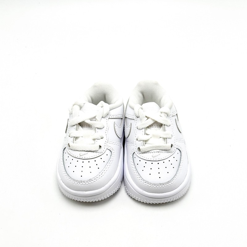 *NEW* TODDLER BABY NIKE AIR FORCE 1 LOW (TD) WHITE / WHITE (IF1674 100) 