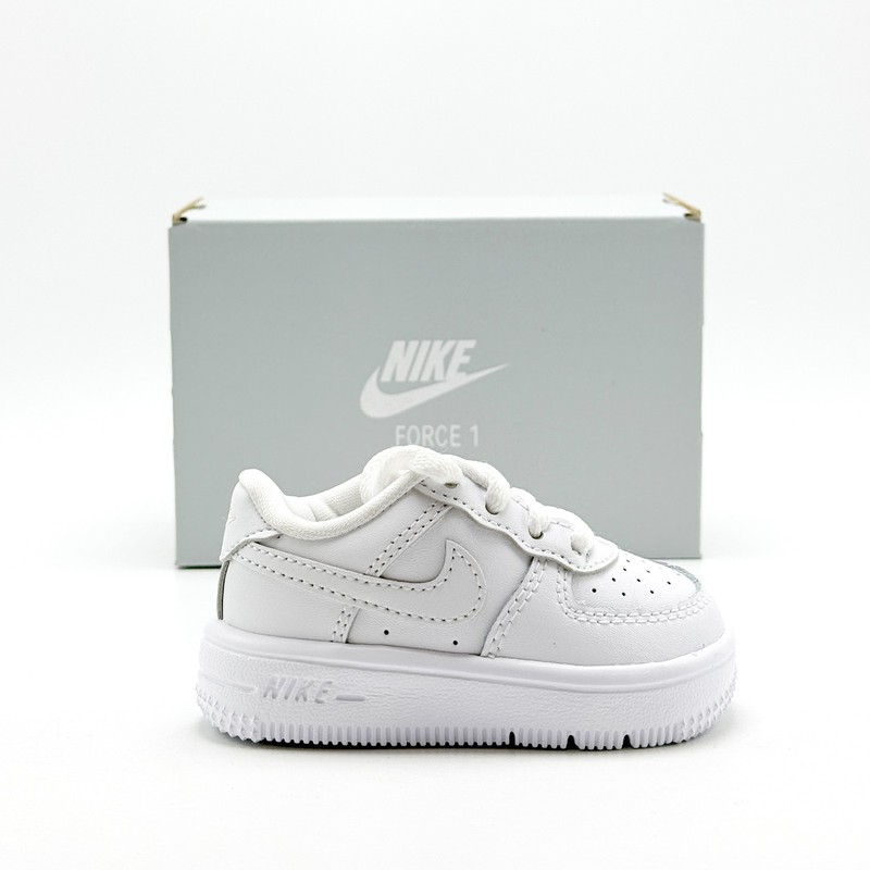 *NEW* TODDLER BABY NIKE AIR FORCE 1 LOW (TD) WHITE / WHITE (IF1674 100) 