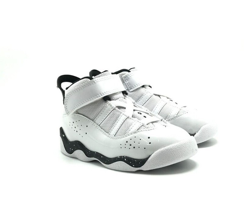 *NEW* Toddler Baby Nike Air Jordan 6 Rings (TD) White/Black (323420 111) 