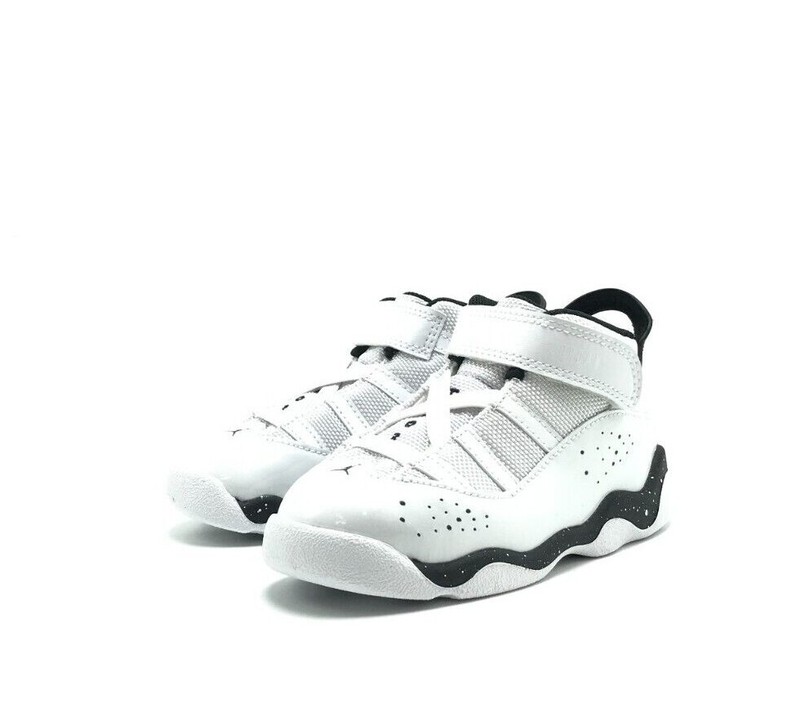 *NEW* Toddler Baby Nike Air Jordan 6 Rings (TD) White/Black (323420 111) 