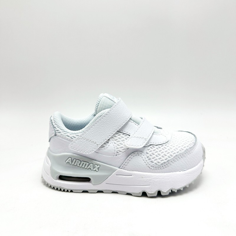 *NEW* Toddler BABY NIKE AIR MAX SYSTM (TD) SHOES White / White (DQ0286 102) 