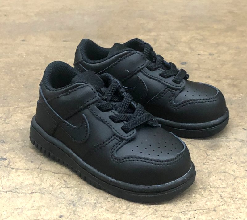 *NEW* TODDLER BABY NIKE DUNK LOW (TD) BLACK/BLACK (FB9107 009)