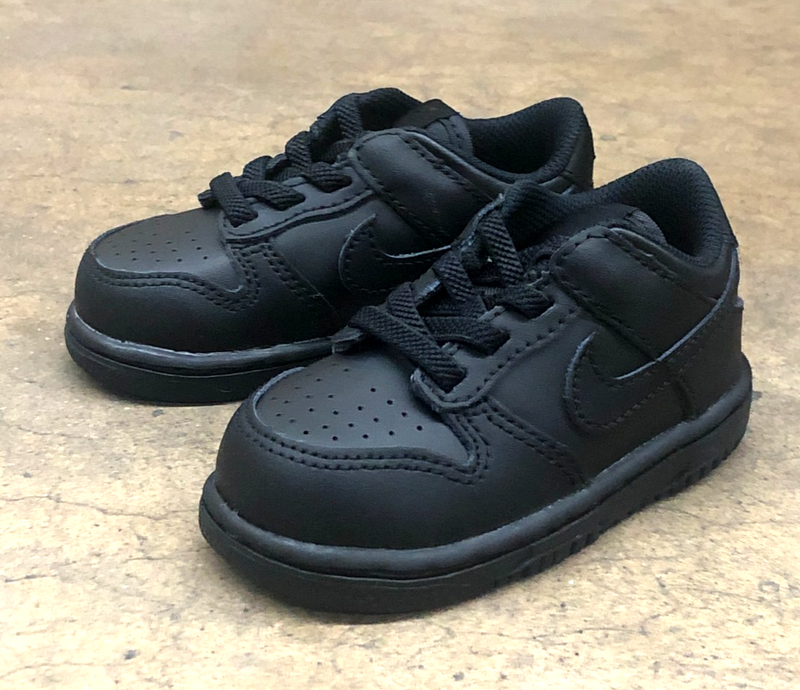 *NEW* TODDLER BABY NIKE DUNK LOW (TD) BLACK/BLACK (FB9107 009)