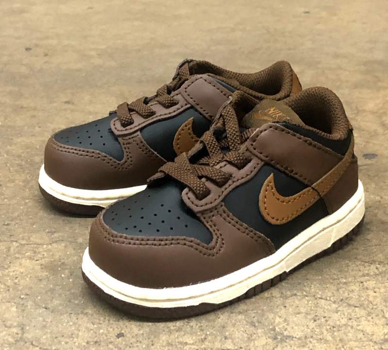 *NEW* TODDLER BABY NIKE DUNK LOW (TD) BLACK/CACAO WOW (FB9107 006) 