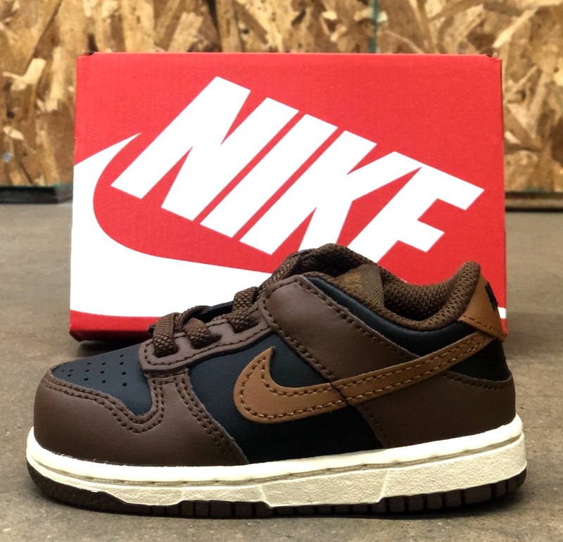 *NEW* TODDLER BABY NIKE DUNK LOW (TD) BLACK/CACAO WOW (FB9107 006) 