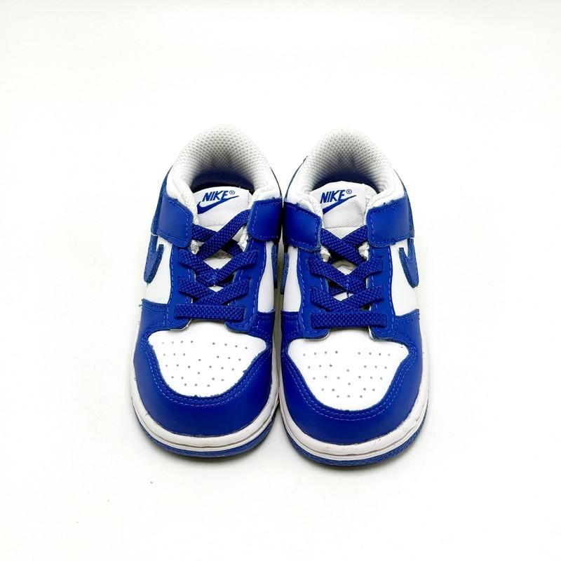 *NEW* TODDLER BABY NIKE DUNK LOW (TD) WHITE/HYPER ROYAL (FB9107 131)