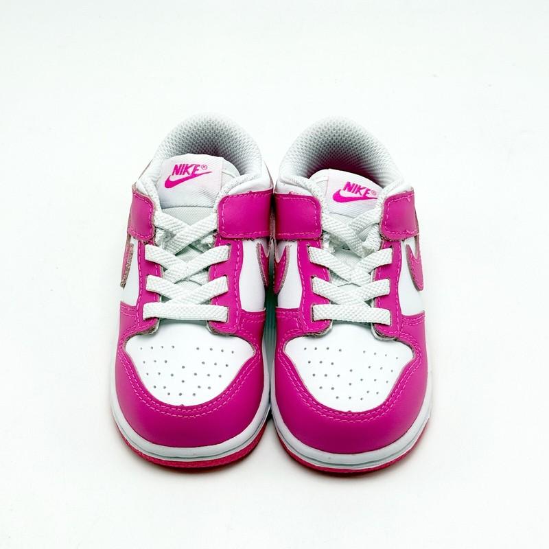 *NEW* Toddler Baby NIKE Dunk Low (TD) White/Pink (FB9107 102) Sz 5C - 10C 