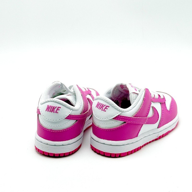*NEW* Toddler Baby NIKE Dunk Low (TD) White/Pink (FB9107 102) Sz 5C - 10C 