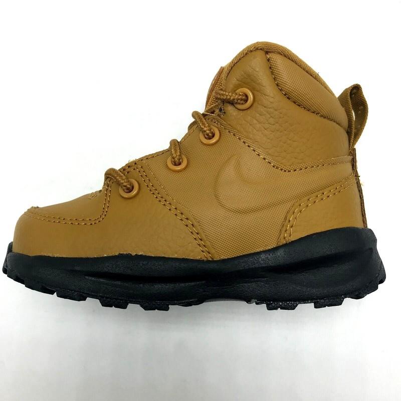 *NEW* TODDLER Baby NIKE MANOA LEATHER (TD) Boot Wheat / Black (BQ5374 700)