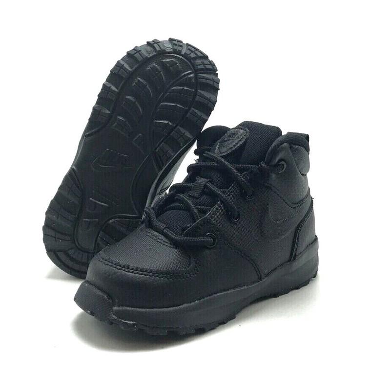 *NEW* Toddler Baby NIKE MANOA LTR (TD) BLACK-BLACK (BQ5374 001) SZ 2.0C - 10.0C