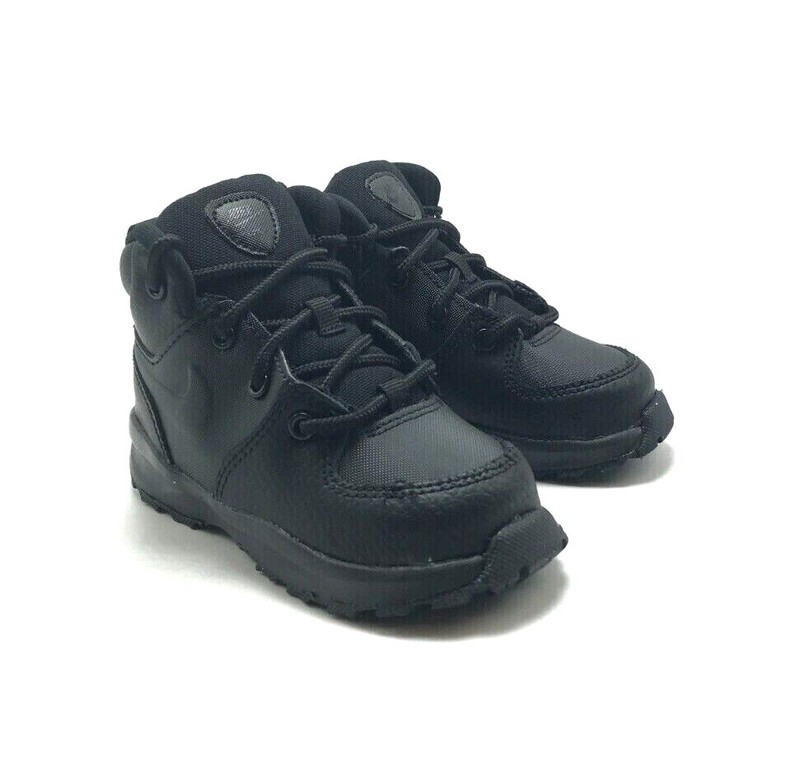 *NEW* Toddler Baby NIKE MANOA LTR (TD) BLACK-BLACK (BQ5374 001) SZ 2.0C - 10.0C