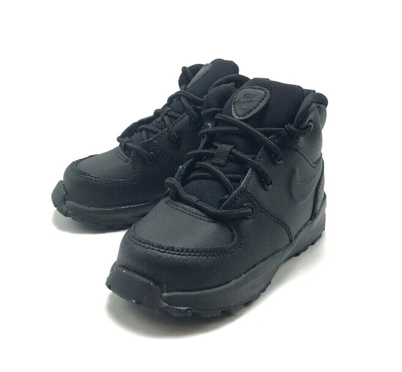 *NEW* Toddler Baby NIKE MANOA LTR (TD) BLACK-BLACK (BQ5374 001) SZ 2.0C - 10.0C