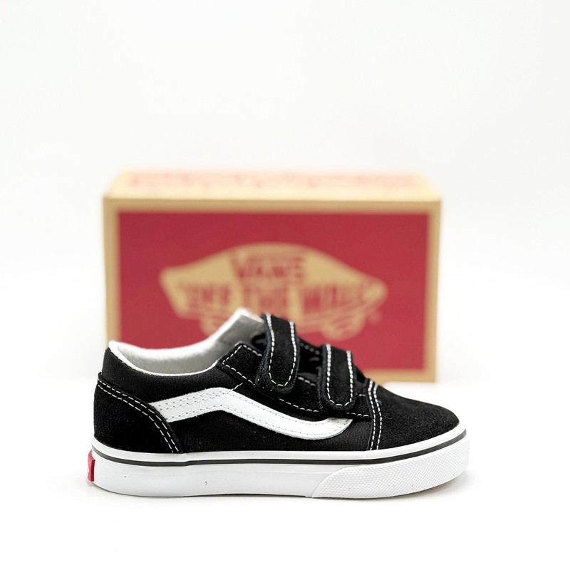 *NEW* Toddler BABY VANS Old Skool V Shoe (TD) BLACK (VN000D3YBLK) 