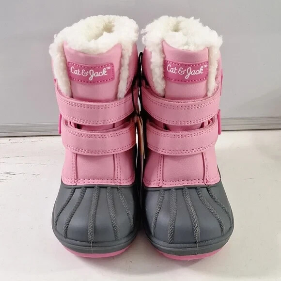 NEW Toddler Girls Denver Winter Waterproof Boots Pink - Cat & Jack