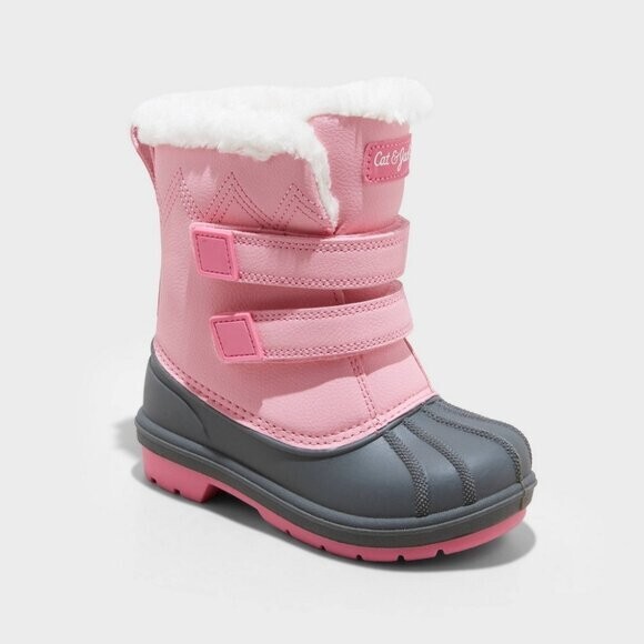 NEW Toddler Girls Denver Winter Waterproof Boots Pink - Cat & Jack