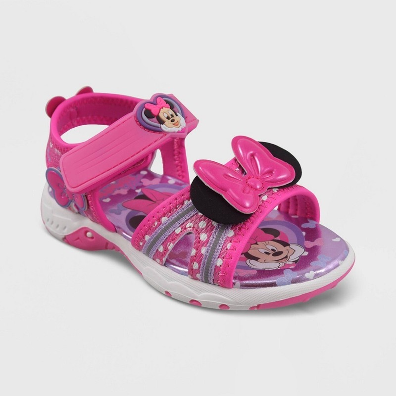 NEW Toddler Girls' Disney Minnie Adventure Ankle Strap Sandals 11