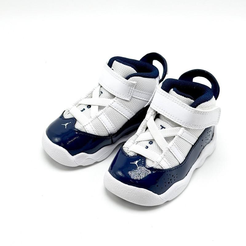 *NEW* Toddler NIKE AIR JORDAN 6 RINGS (TD) White / Midnight Navy (323420 124)