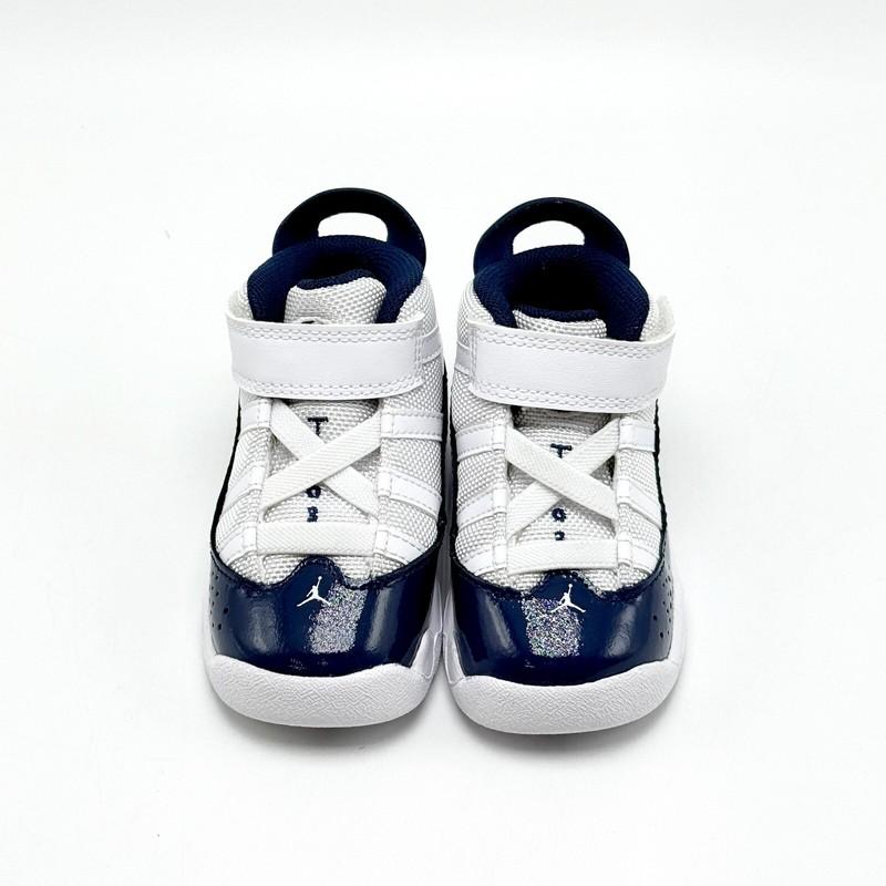 *NEW* Toddler NIKE AIR JORDAN 6 RINGS (TD) White / Midnight Navy (323420 124)