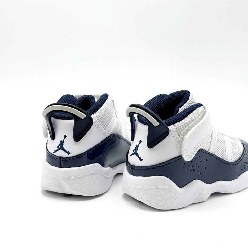 *NEW* Toddler NIKE AIR JORDAN 6 RINGS (TD) White / Midnight Navy (323420 124)