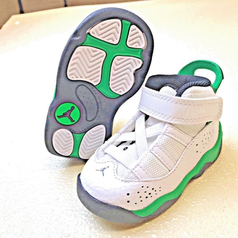 *NEW* TODDLER Nike Jordan 6 Rings (TD) White/Green (323420 131) Sz 3.0C - 10.0C