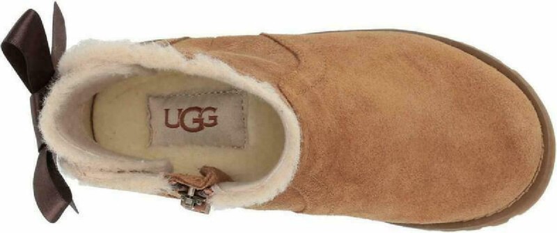 NEW UGG Cecily Bow Short Boot - Chestnut - Kids Size 6 / Womens Size 7 - IN BOX