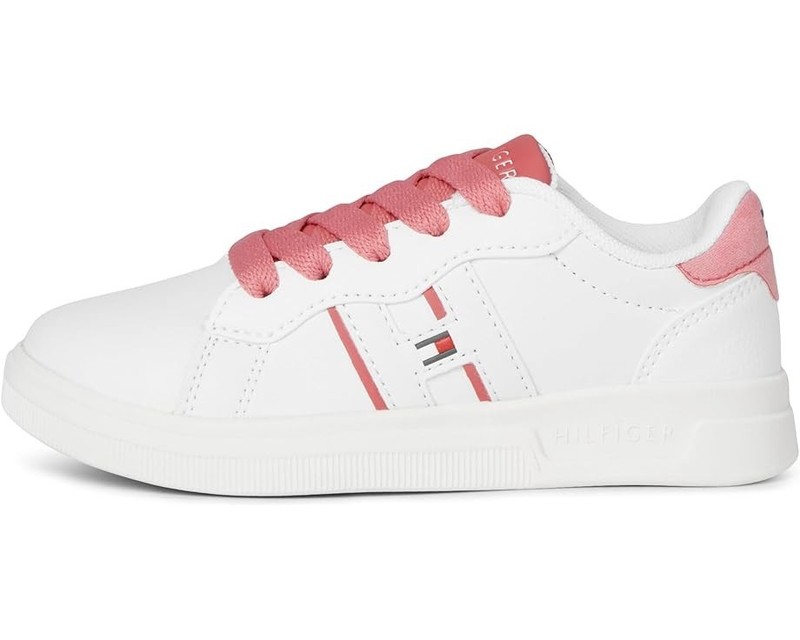 NEW White Pink Girl's Shoes Tommy Hilfiger Kids Cayman 3.0 Size 12 Or 2