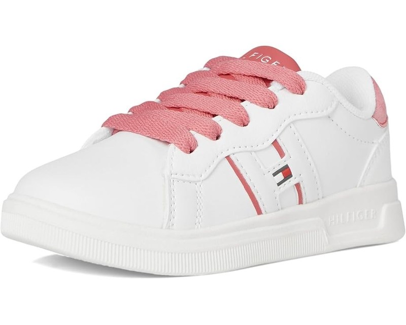 NEW White Pink Girl's Shoes Tommy Hilfiger Kids Cayman 3.0 Size 12 or 2