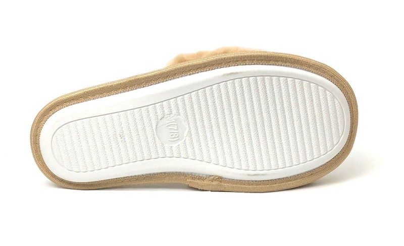 New Women And Girls Faux Fur Slide Open Toe With Elastic Band Fur Sandals