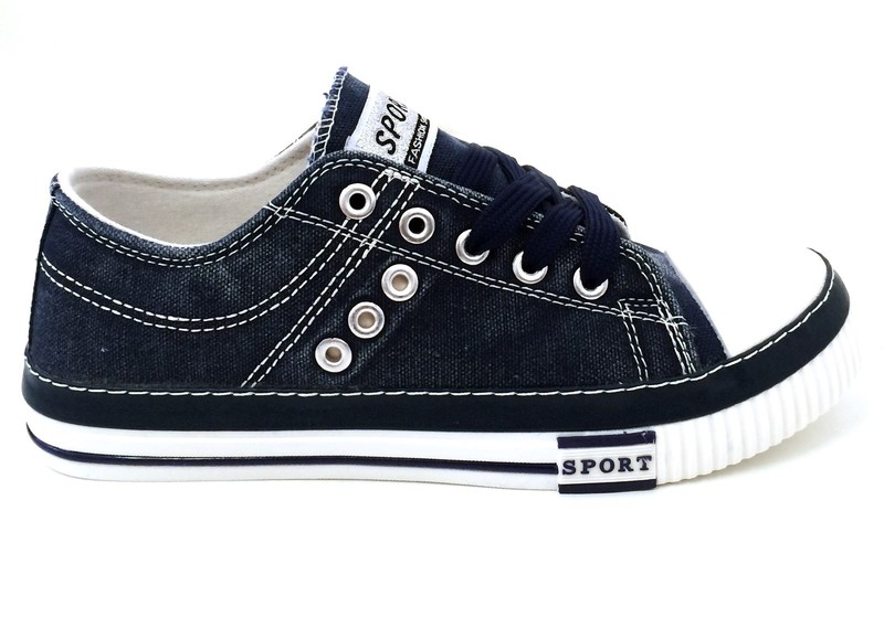New Women's Canvas Sneakers Jeans Lace Up Casual Shoes Denim Stone-Washed Sizes
