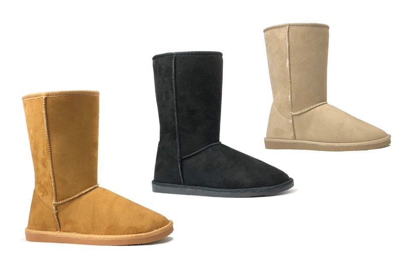 New Women's Fashion Boots Ladies Classic Snow Boot Faux Fur Suede Shoes-430L