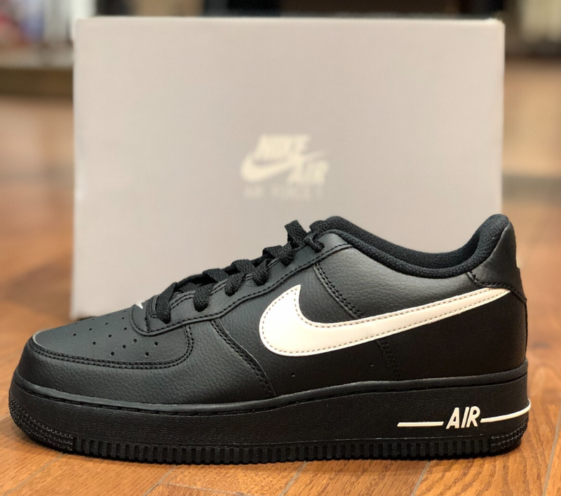 *NEW* Youth Grade-School Nike Air Force 1 (GS) Black/White (HV6359 001) 