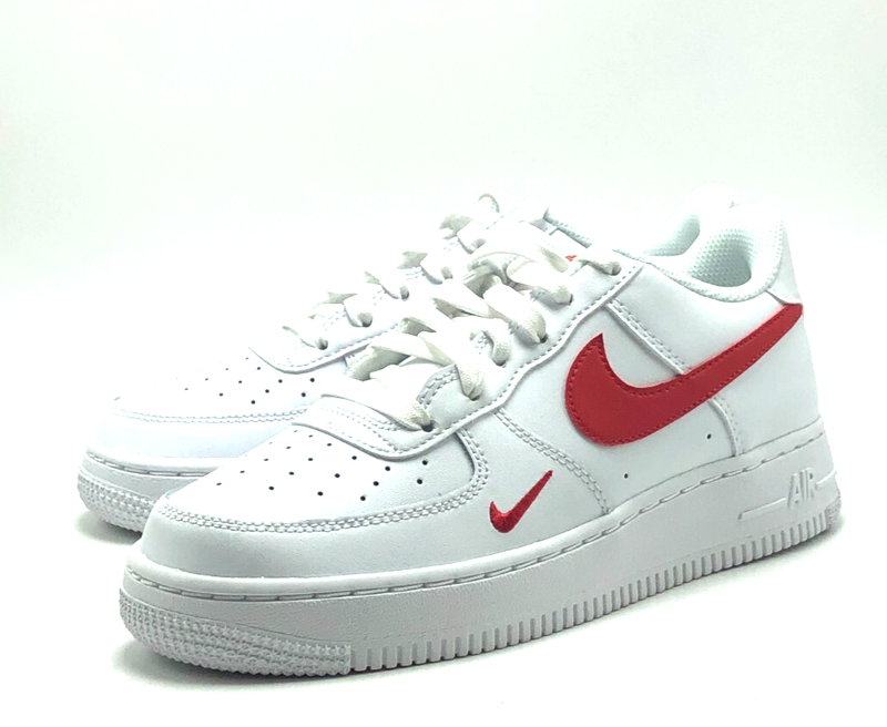 *NEW* Youth Grade-School Nike Air Force 1 (GS) White/Univ Red (FV7020 101) 