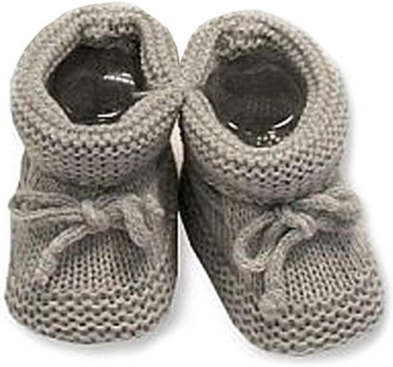 Newborn Baby Booties Knitted Tie Up Bootees Boy Girl Blue Pink White 0-3 Months
