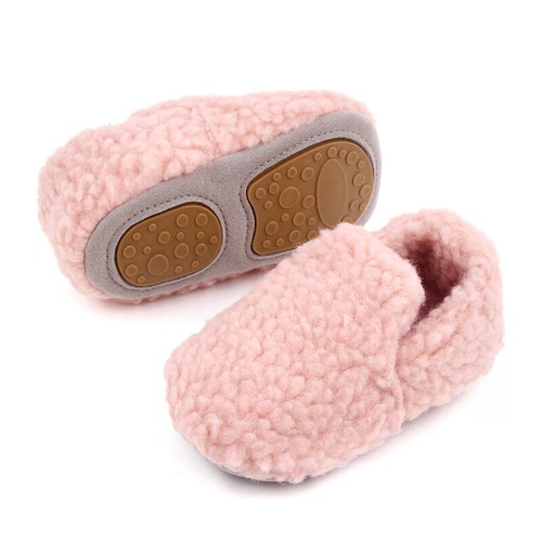 Newborn Infant Baby Boy Girl Slip On Pram Shoes Toddler Pre-Walker Casual Shoes