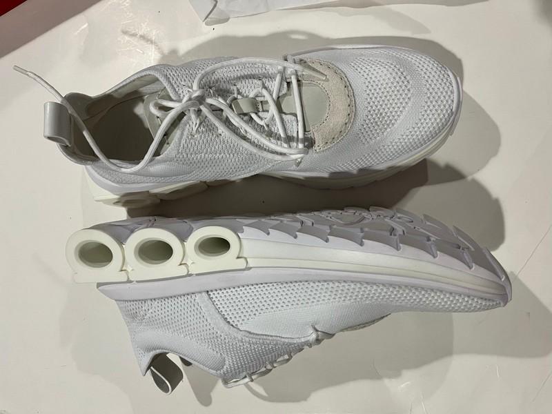 NIB FERRAGAMO NIMA KNIT WHITE SIZE 11 (12 US)