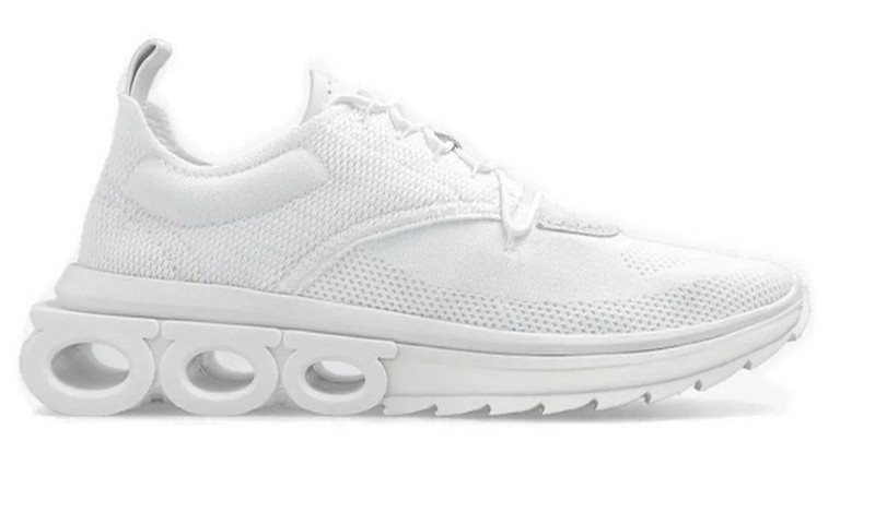 NIB FERRAGAMO NIMA KNIT WHITE SIZE 11 (12 US)