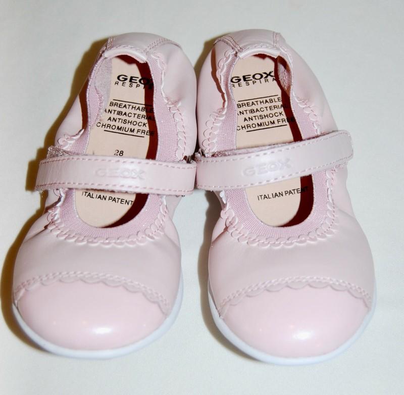 NIB GEOX Little GIrls Light Pink Jodie B. Mary Jane Ballet Flats Shoes 10.5 12
