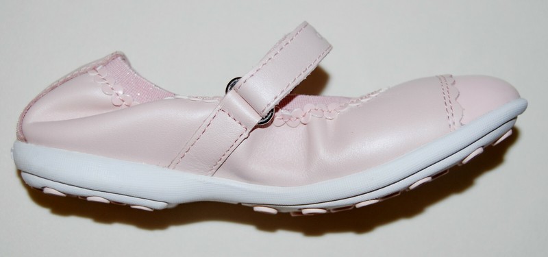NIB GEOX Little GIrls Light Pink Jodie B. Mary Jane Ballet Flats Shoes 10.5 12